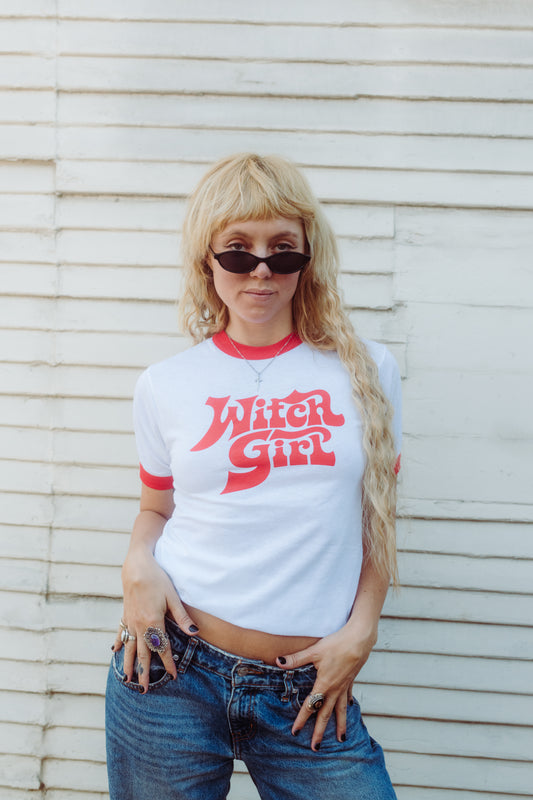 Witch Girl Ringer Tee